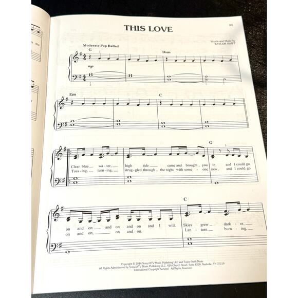 Taylor Swift 1989 Songbook Piano Vocal Guitar Chords Hal Leonard Sheet Music - Picture 9 of 10